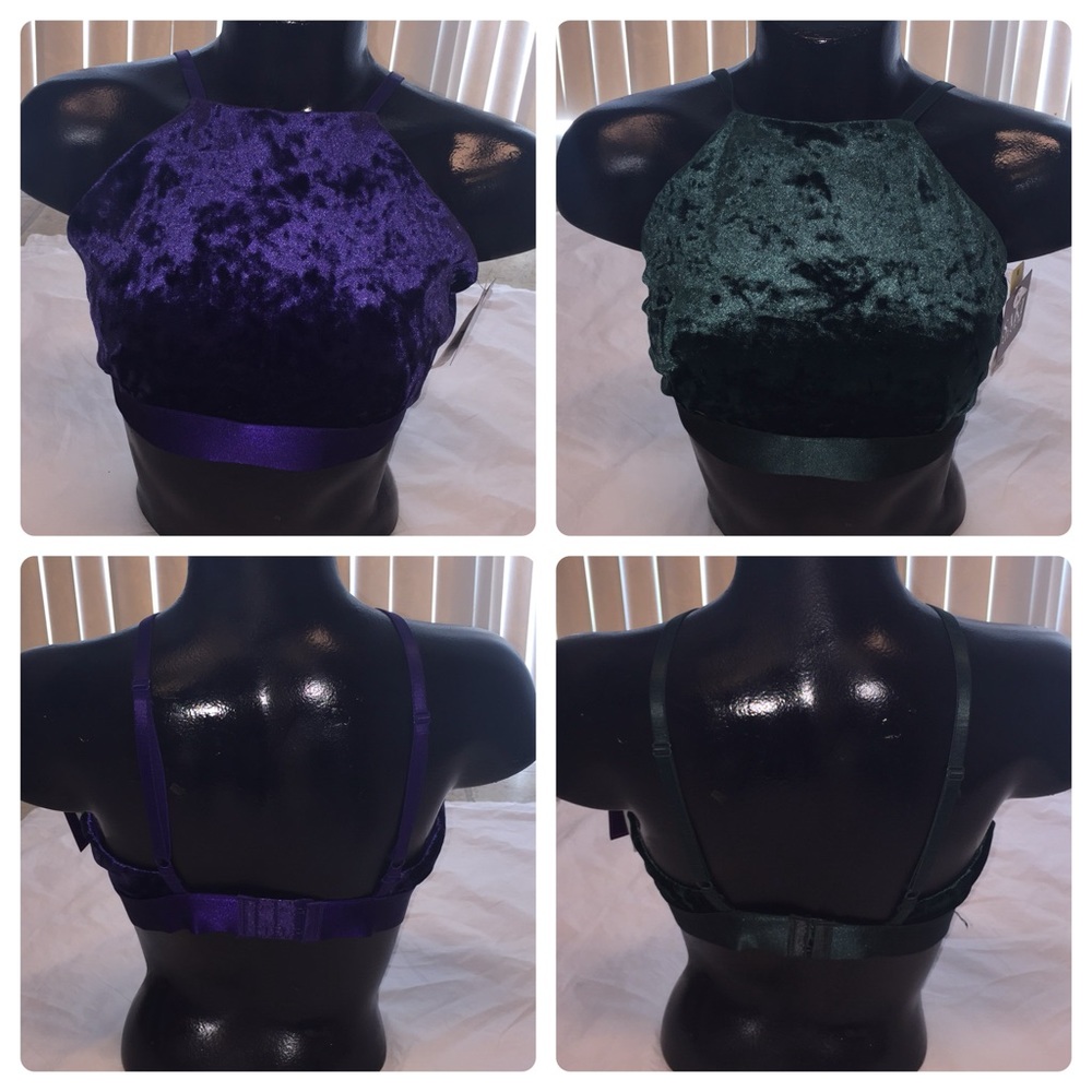 Saki Silver by Diana Bara Velvet Bralettes